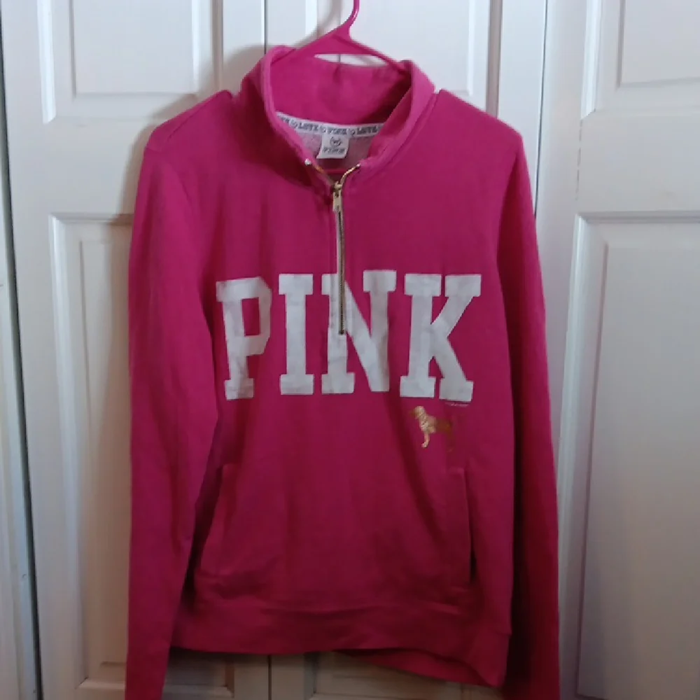 PINK Victoria's Secret Fuchsia Cowl Neck Sweater - Picture 1 of 5